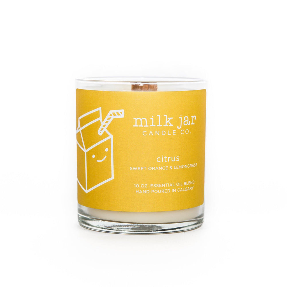 Milk Jar Candle - Citrus "Sweet Orange & Lemongrass"