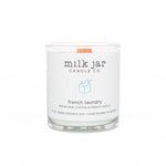 Milk Jar Candle - French Laundry "Spring Rain, Cotton & French Vanilla"