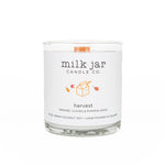 Milk Jar Candle - Harvest " Orange, Clove & Pumpkin Spice"