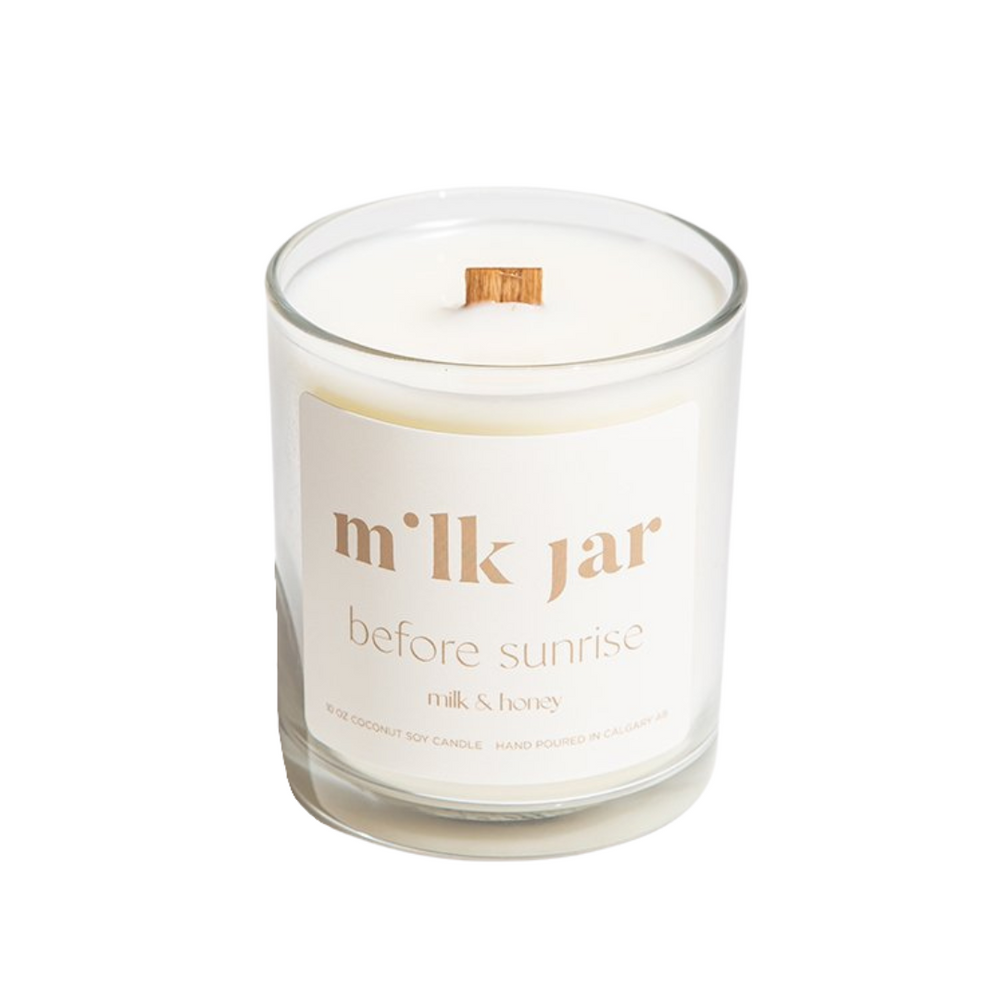 Milk Jar Candle - Before Sunrise "Milk & Honey"