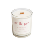 Milk Jar Candle - Wallflower "Tobacco & Peony"