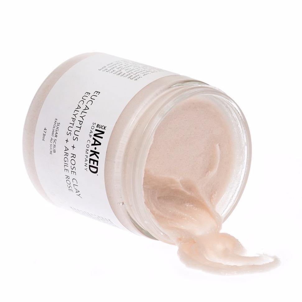 Buck Naked Eucalyptus + Rose Clay Sugar Scrub - Spirit Spa Shop