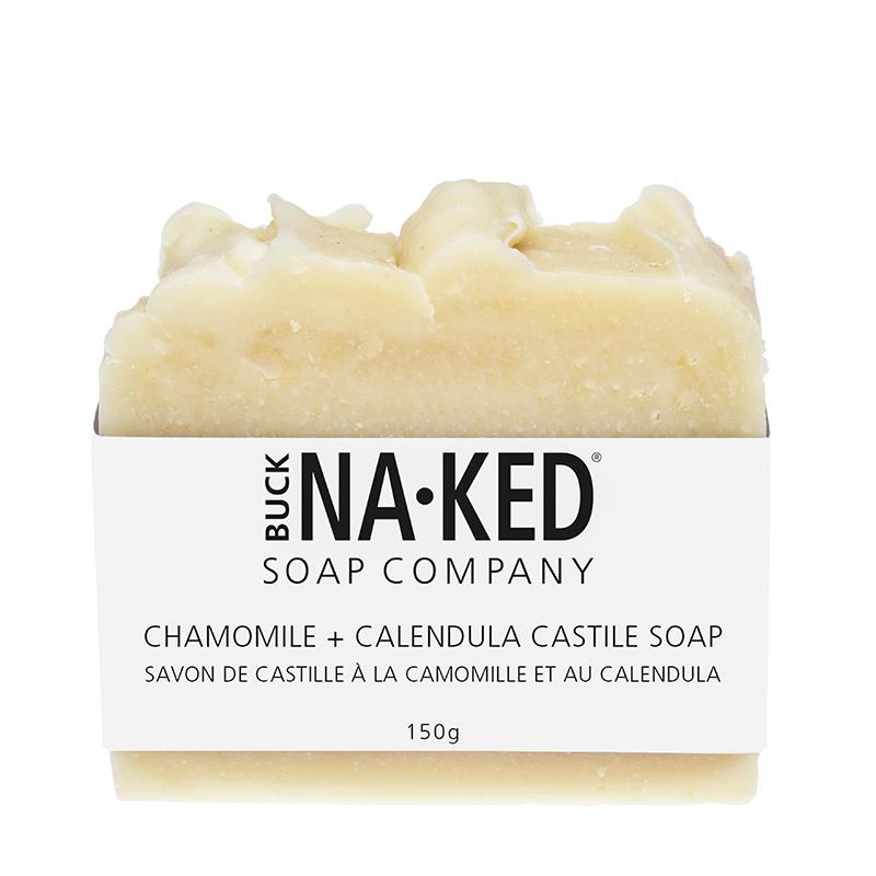
                
                    Load image into Gallery viewer, Buck Naked Chamomile + Calendula Castile Soap
                
            