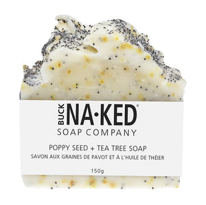 Buck Naked Poppy Seed + Tea Tree Soap