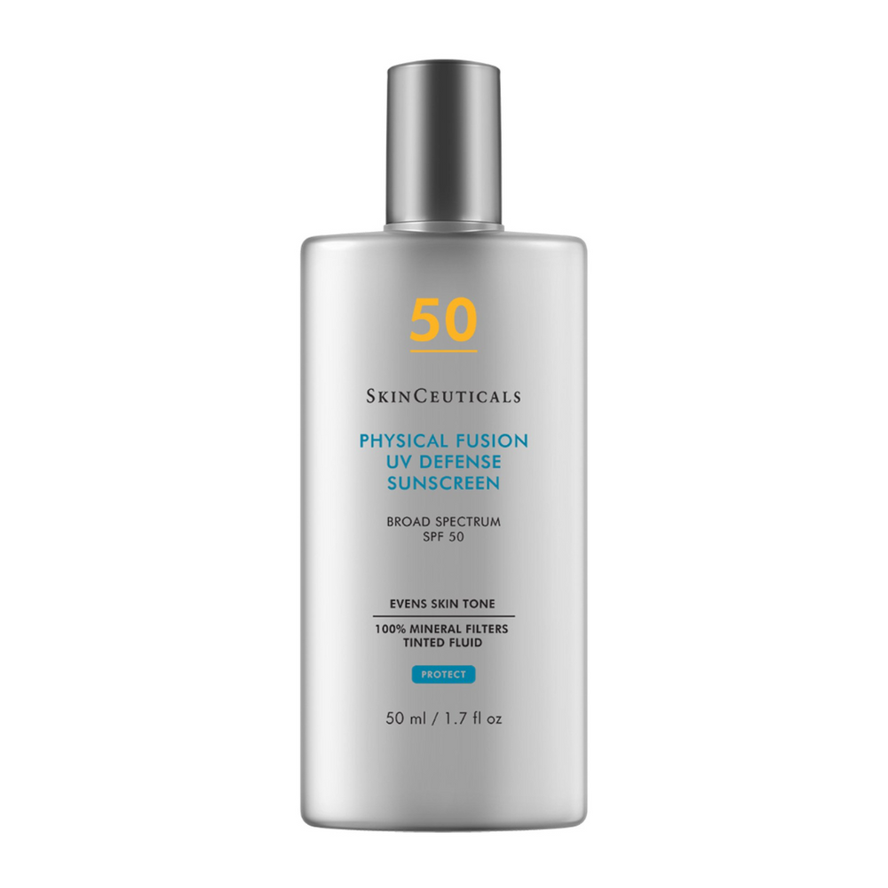 Physical Fusion UV Defense with spf 50 is designed as a broad spectrum 100% physical sunscreen for post-procedure, sensitive skin, and very dry skin.